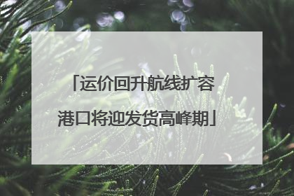 运价回升航线扩容 港口将迎发货高峰期
