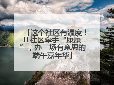 这个社区有温度！IT社区牵手“康康”，办一场有意思的端午嘉年华