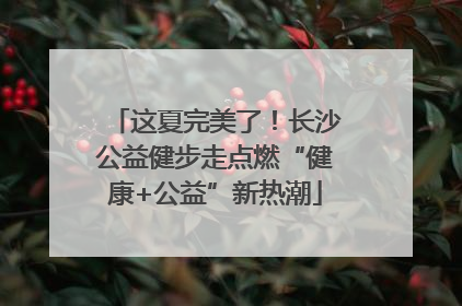 这夏完美了！长沙公益健步走点燃“健康+公益”新热潮