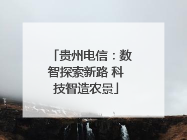 贵州电信：数智探索新路 科技智造农景