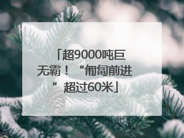 超9000吨巨无霸！“匍匐前进”超过60米