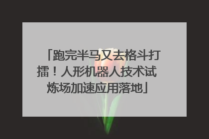 跑完半马又去格斗打擂！人形机器人技术试炼场加速应用落地