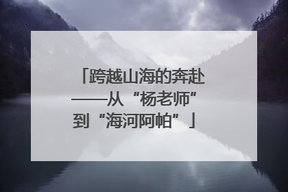 跨越山海的奔赴——从“杨老师”到“海河阿帕”