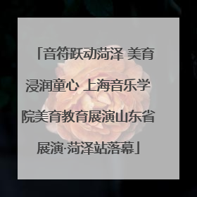 音符跃动菏泽 美育浸润童心 上海音乐学院美育教育展演山东省展演·菏泽站落幕
