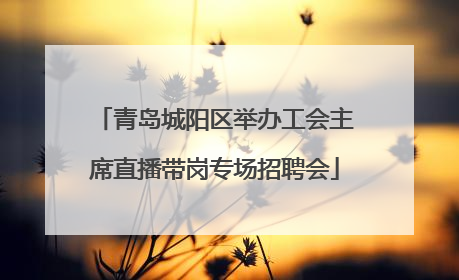 青岛城阳区举办工会主席直播带岗专场招聘会