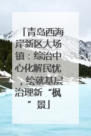 青岛西海岸新区大场镇：综治中心化解民忧，绘就基层治理新“枫”景