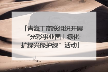 青海工商联组织开展“光彩事业国土绿化·扩绿兴绿护绿”活动