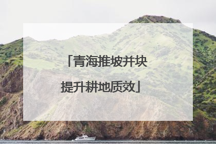 青海推坡并块提升耕地质效