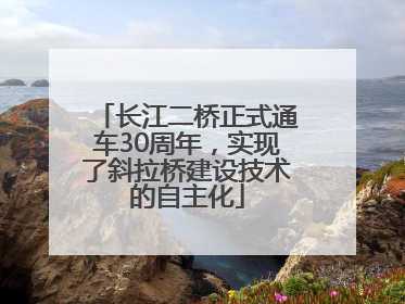 长江二桥正式通车30周年，实现了斜拉桥建设技术的自主化