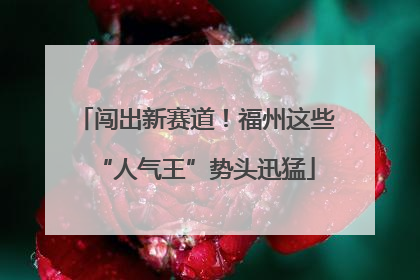 闯出新赛道！福州这些“人气王”势头迅猛