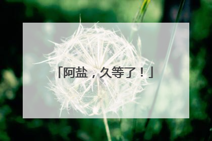 阿盐，久等了！