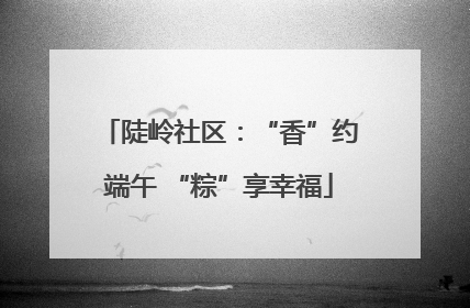 陡岭社区：“香”约端午 “粽”享幸福