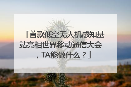 首款低空无人机感知基站亮相世界移动通信大会，TA能做什么？