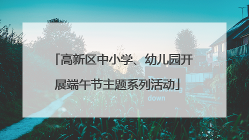 高新区中小学、幼儿园开展端午节主题系列活动