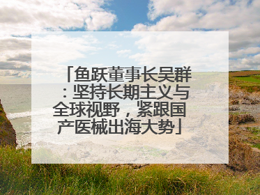 鱼跃董事长吴群：坚持长期主义与全球视野，紧跟国产医械出海大势