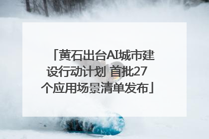 黄石出台AI城市建设行动计划 首批27个应用场景清单发布