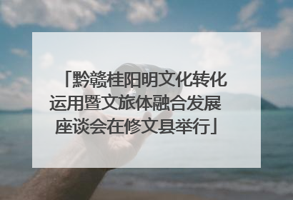 黔赣桂阳明文化转化运用暨文旅体融合发展座谈会在修文县举行