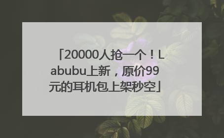 20000人抢一个！Labubu上新，原价99元的耳机包上架秒空