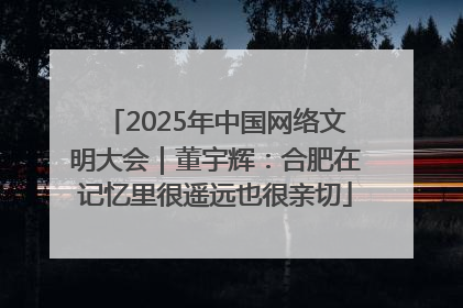 2025年中国网络文明大会｜董宇辉：合肥在记忆里很遥远也很亲切