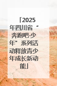 2025年四川省“奔跑吧·少年”系列活动释放青少年成长新动能