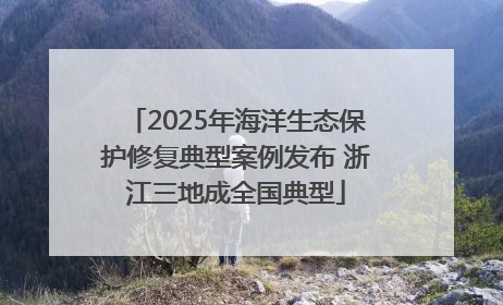 2025年海洋生态保护修复典型案例发布 浙江三地成全国典型
