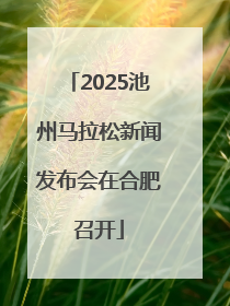 2025池州马拉松新闻发布会在合肥召开