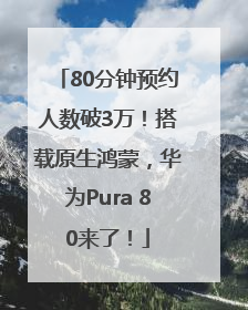 80分钟预约人数破3万！搭载原生鸿蒙，华为Pura 80来了！