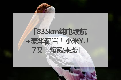 835km纯电续航+豪华配置！小米YU7又一爆款来袭