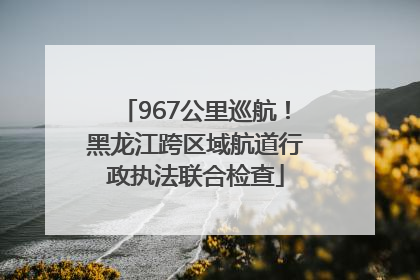967公里巡航！黑龙江跨区域航道行政执法联合检查