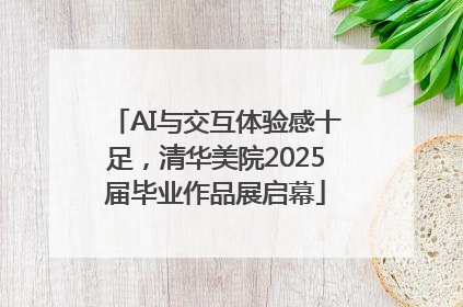 AI与交互体验感十足，清华美院2025届毕业作品展启幕