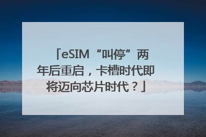 eSIM“叫停”两年后重启，卡槽时代即将迈向芯片时代？